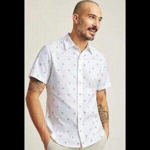 Bonobos Short Sleeve Men's Shirt Tree Printed Standard Fit Long Classic M 286158